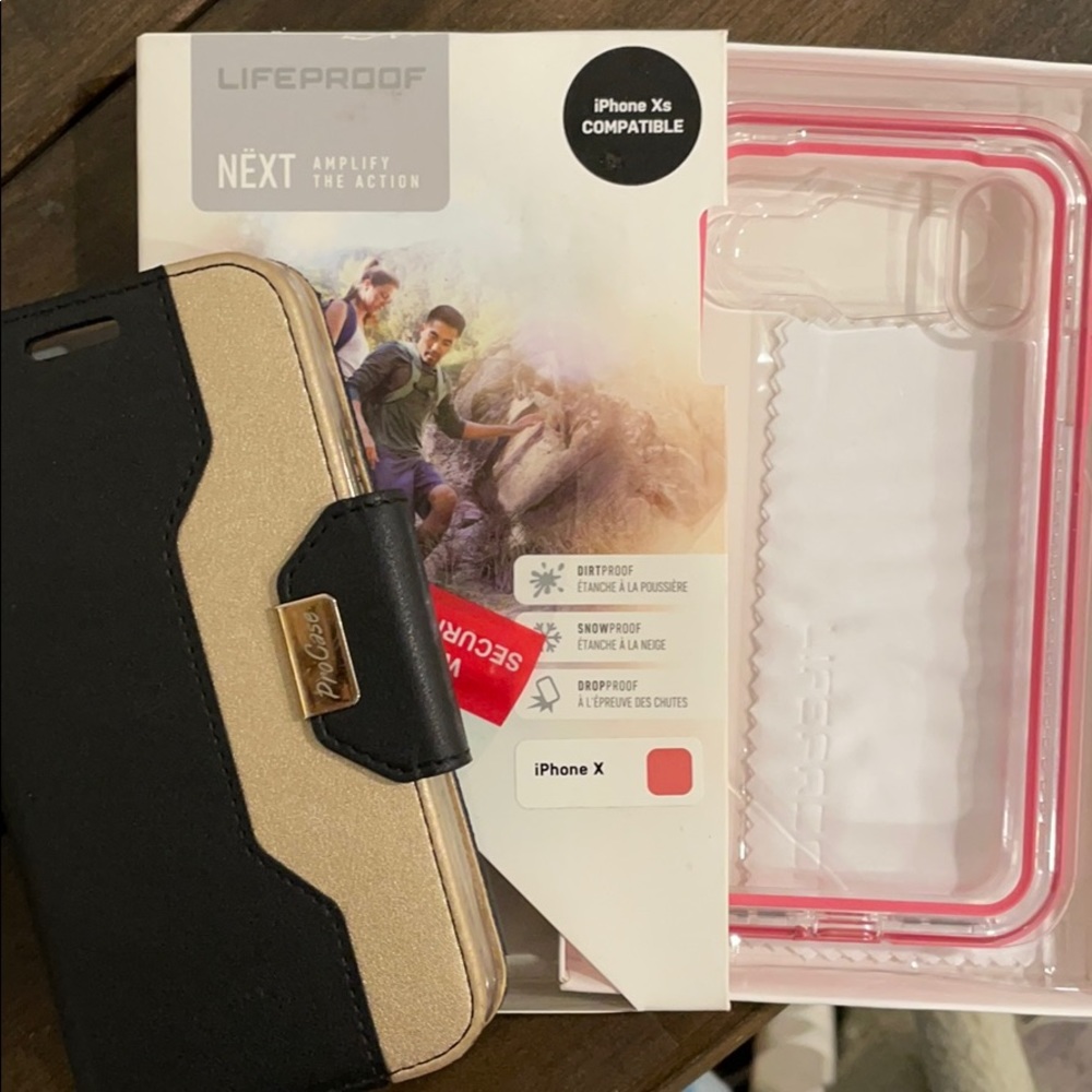 Lifeproof Next & Procase Folio For Iphone X/Xs